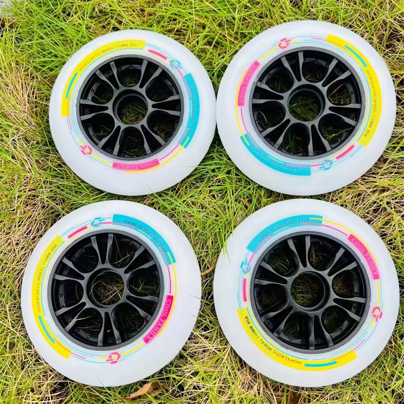 Roue de patins de vitesse en ligne à haute élasticité 85A pour la course sur piste intérieure, bon r