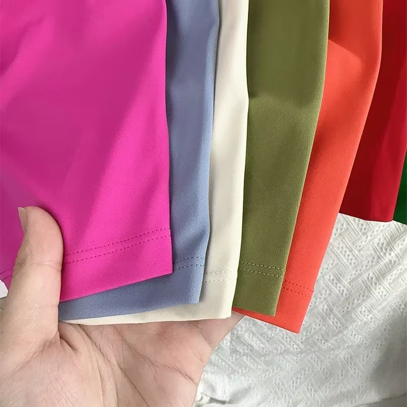 Short de Yoga taille haute sans couture, couleur unie, respirant, séchage rapide, Leggings de Fitnes