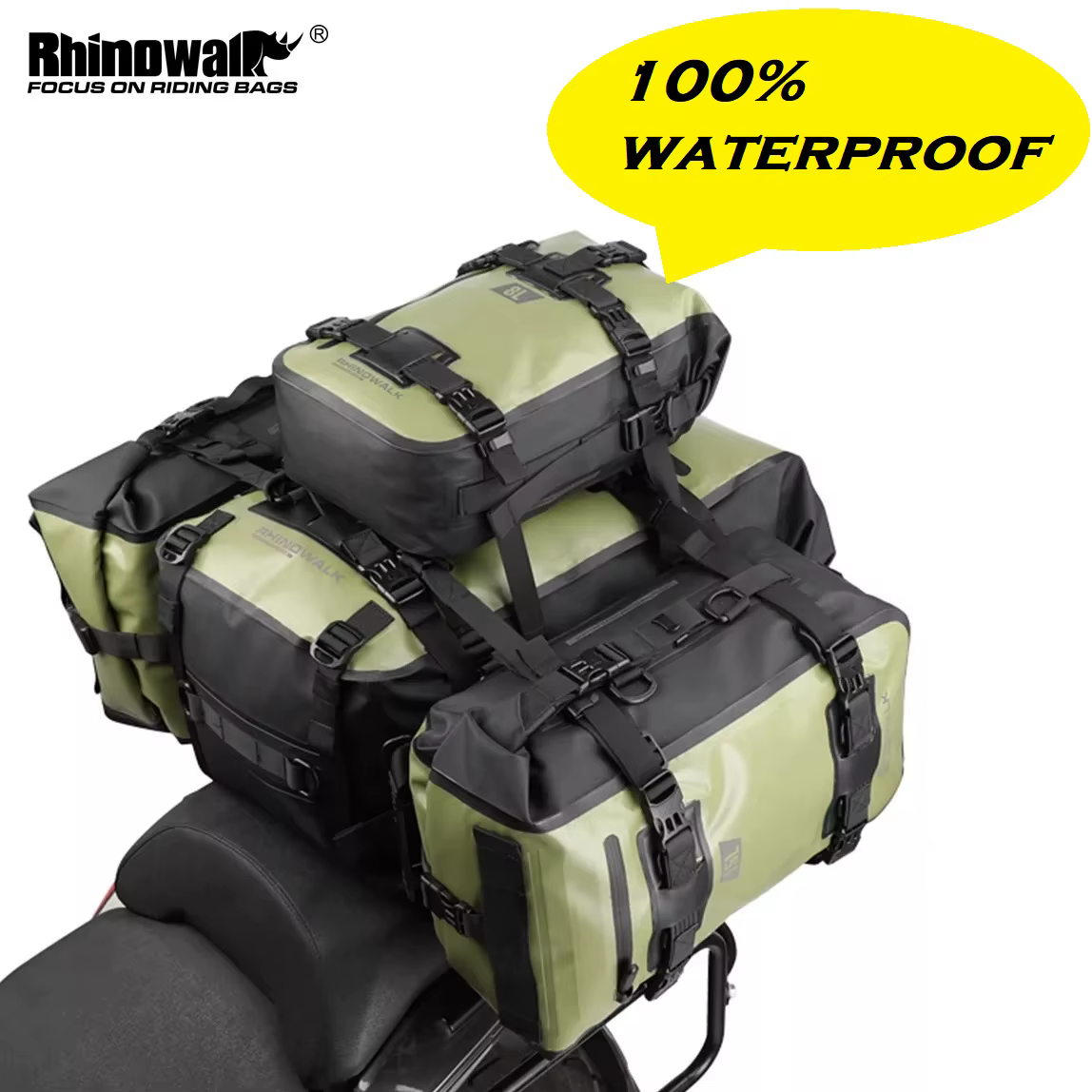 Bal inowalk-Sac de Voyage Latéral Étanche pour Moto, Sacoche de Selle de Moteur, 30l