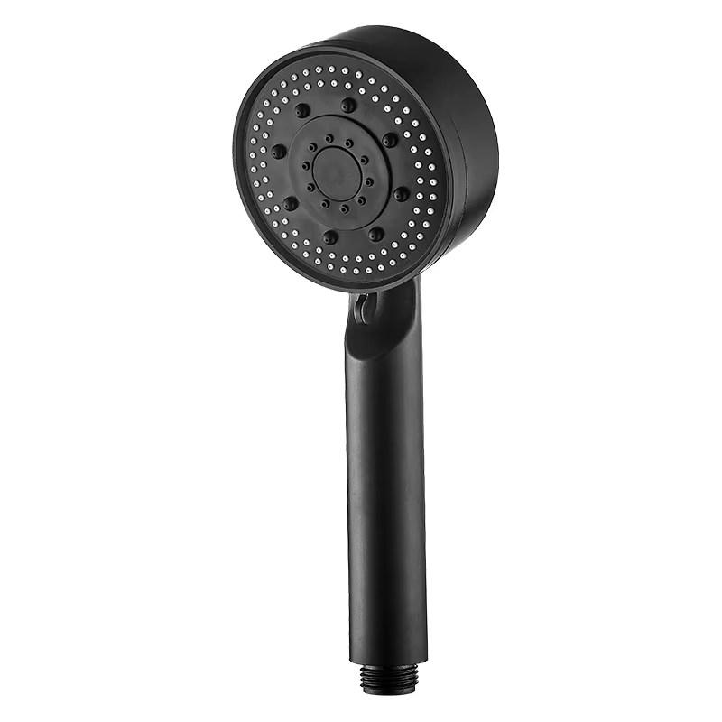 Pommeau de Douche Noir à 5 Modes Réglable, Haute Pression, T-shirts d'Eau, Énergie à l'Eau, Accessoi