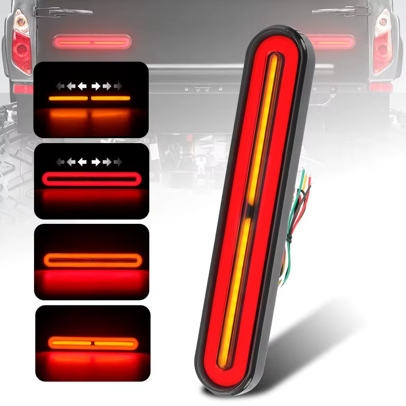 Feu arrière LED 3 en 1 pour camion, remorque, moto, quad, 100 LED, barre de feux stop, feux de jour,