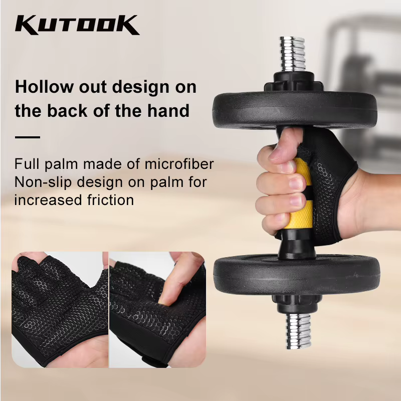 KUTOOK gants de musculation Protection complète de la paume haltérophilie Fitness entraînement gants