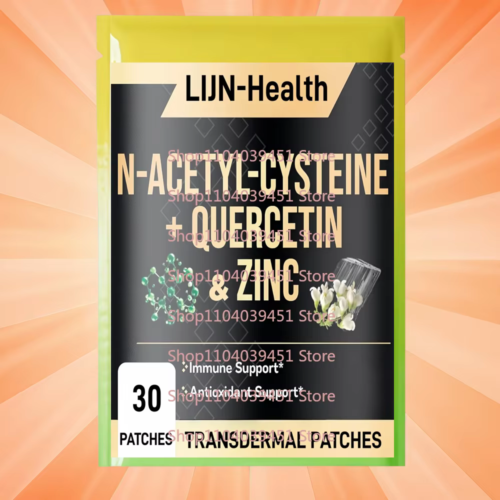 30 Patchs N-Acétyl-Cysteine avec Quercetin de Zinc | Supplément NAC en capsules pour le soutien im