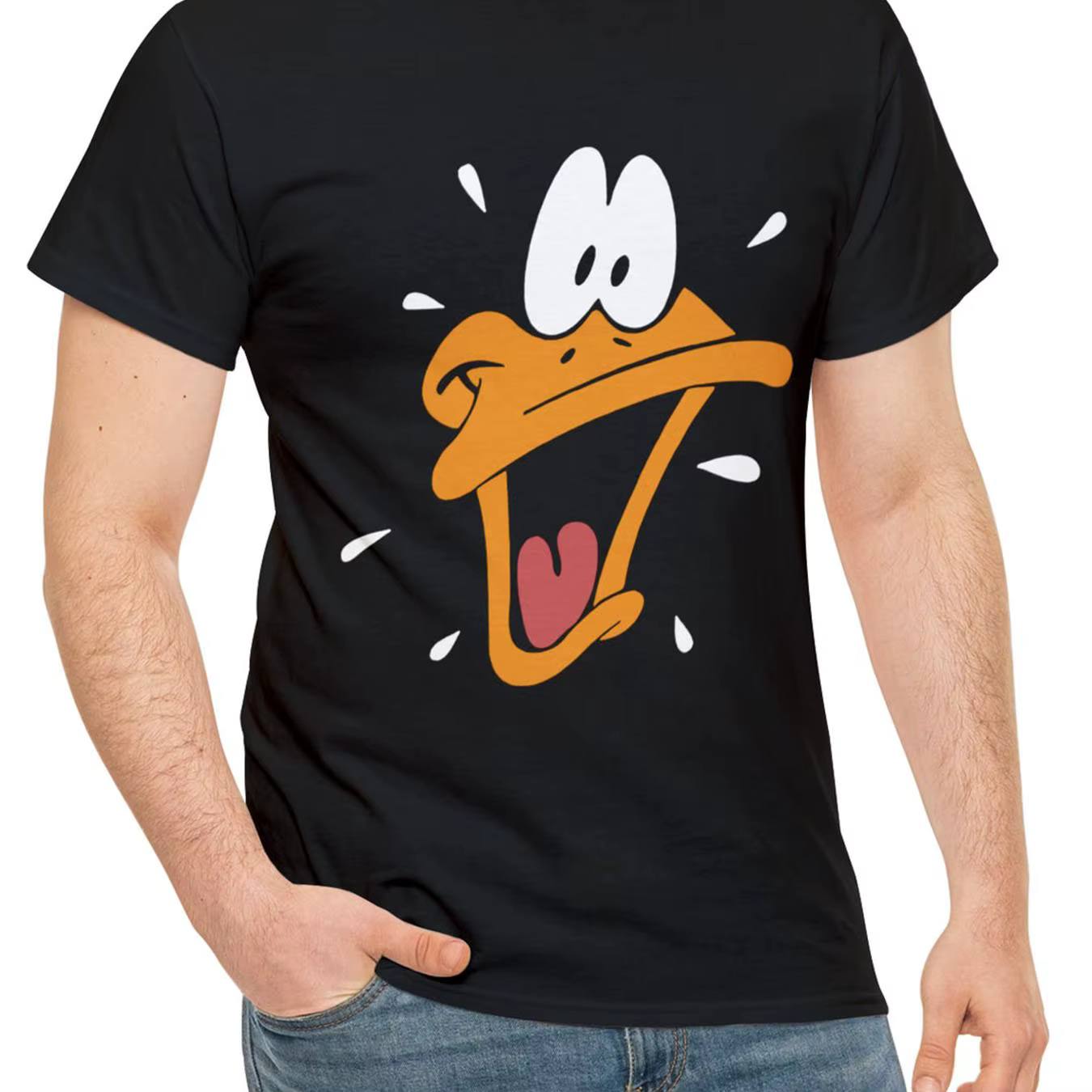T-shirt de sport confortable pour hommes, imprimé canard de dessin animé, vêtements d'extérieur d'ét