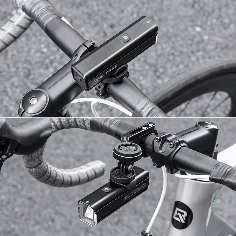 ROCKBROS vélo lumière 1000LM type-c charge vélo lumière avant lampe Rechargeable cyclisme phare alum