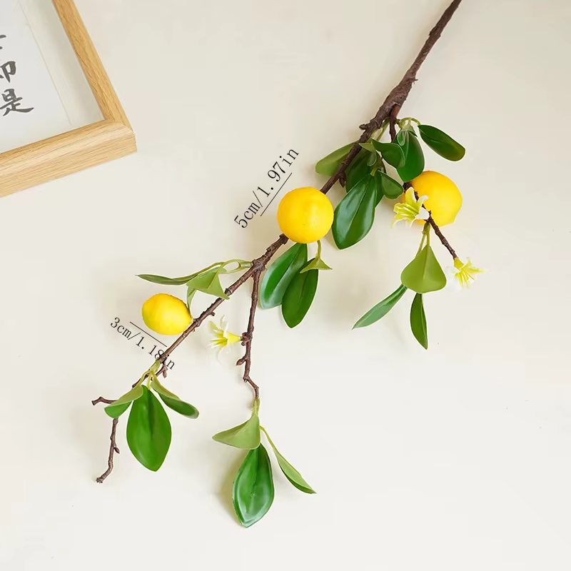 Branches de citron avec Simulation de fruits, plantes vertes fraîches, décoration de maison, accesso