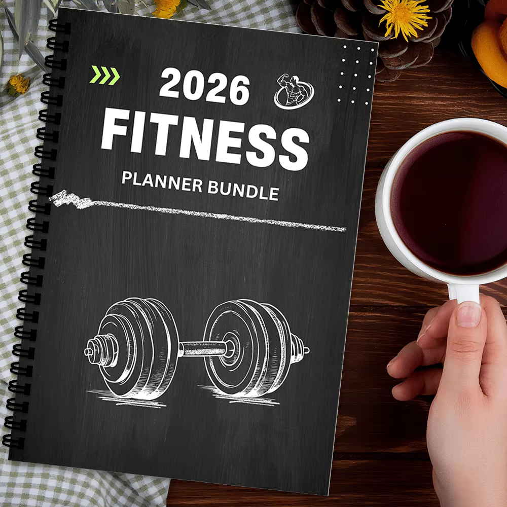 Lot de 1 planificateur de fitness – Journal de fitness, carnet de suivi d'entraînement – Livre de pl