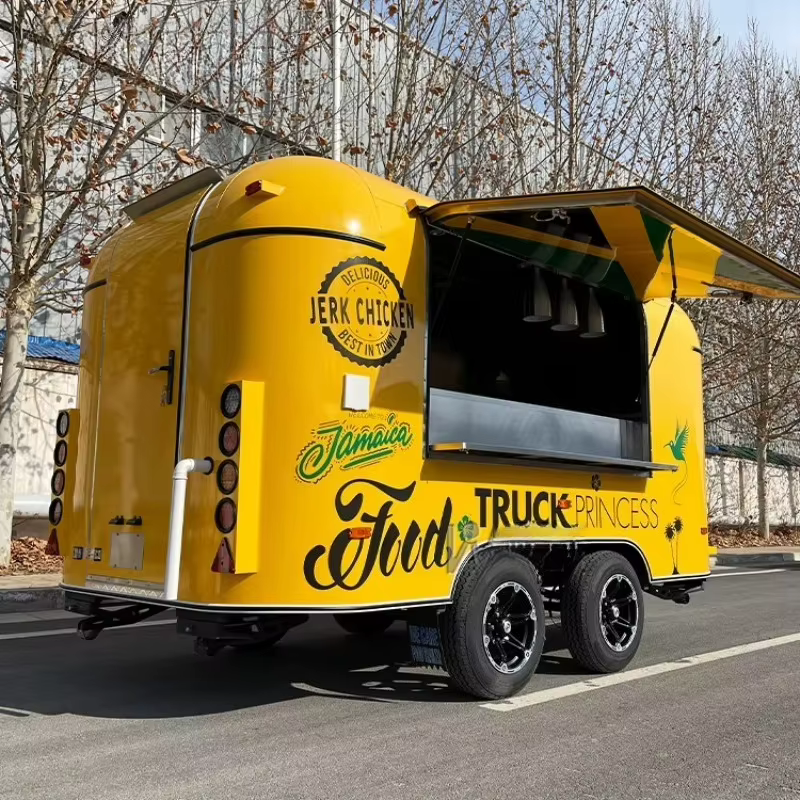 Street Mobile Restaurant Mobile Coffee Juice Bar Shawarma Hot Dog Pizza BBQ Fast Food Truck Trailer 