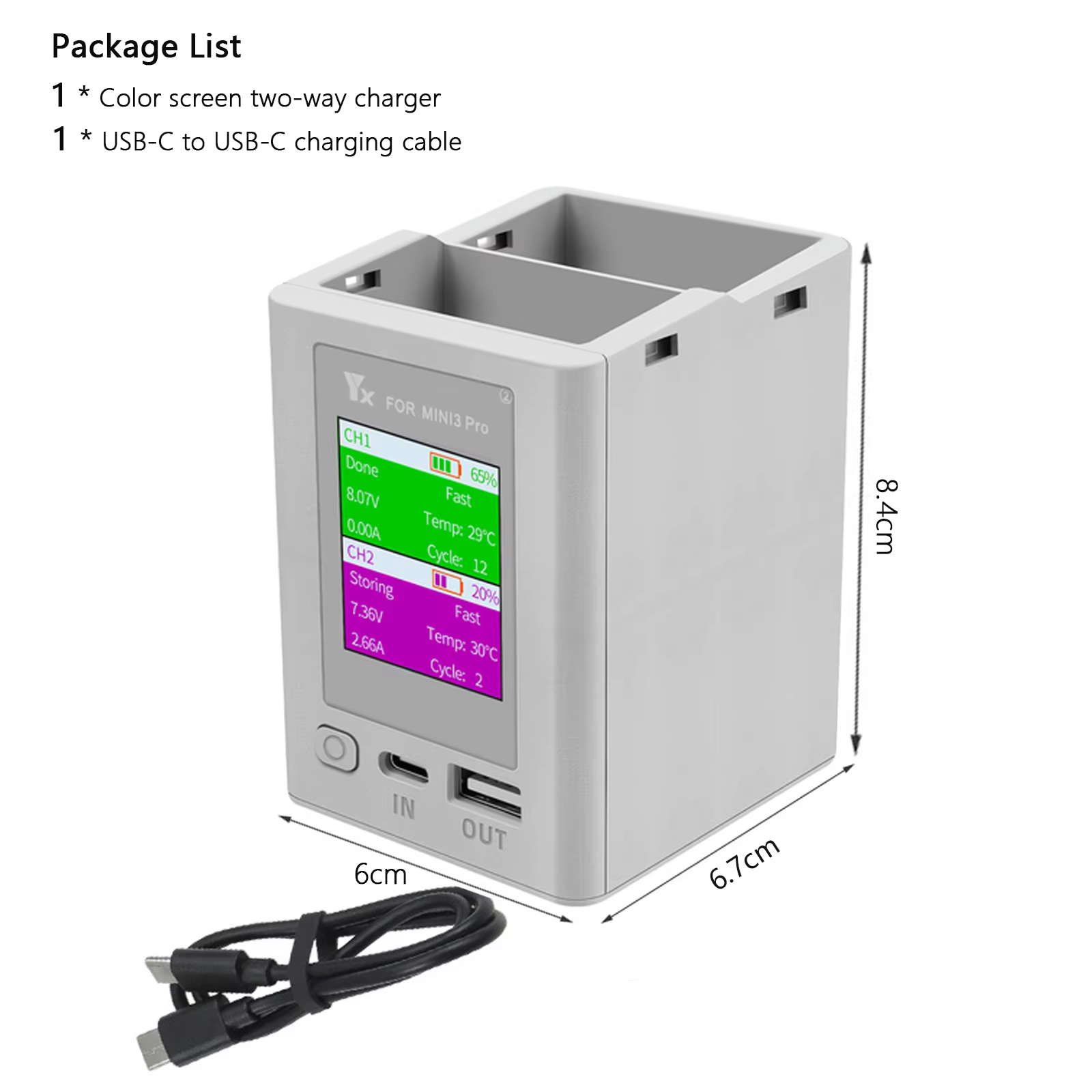Pour DJI Mini 4 Pro/Mini 3 Pro majordome de charge affichage numérique Hub de charge batterie charge
