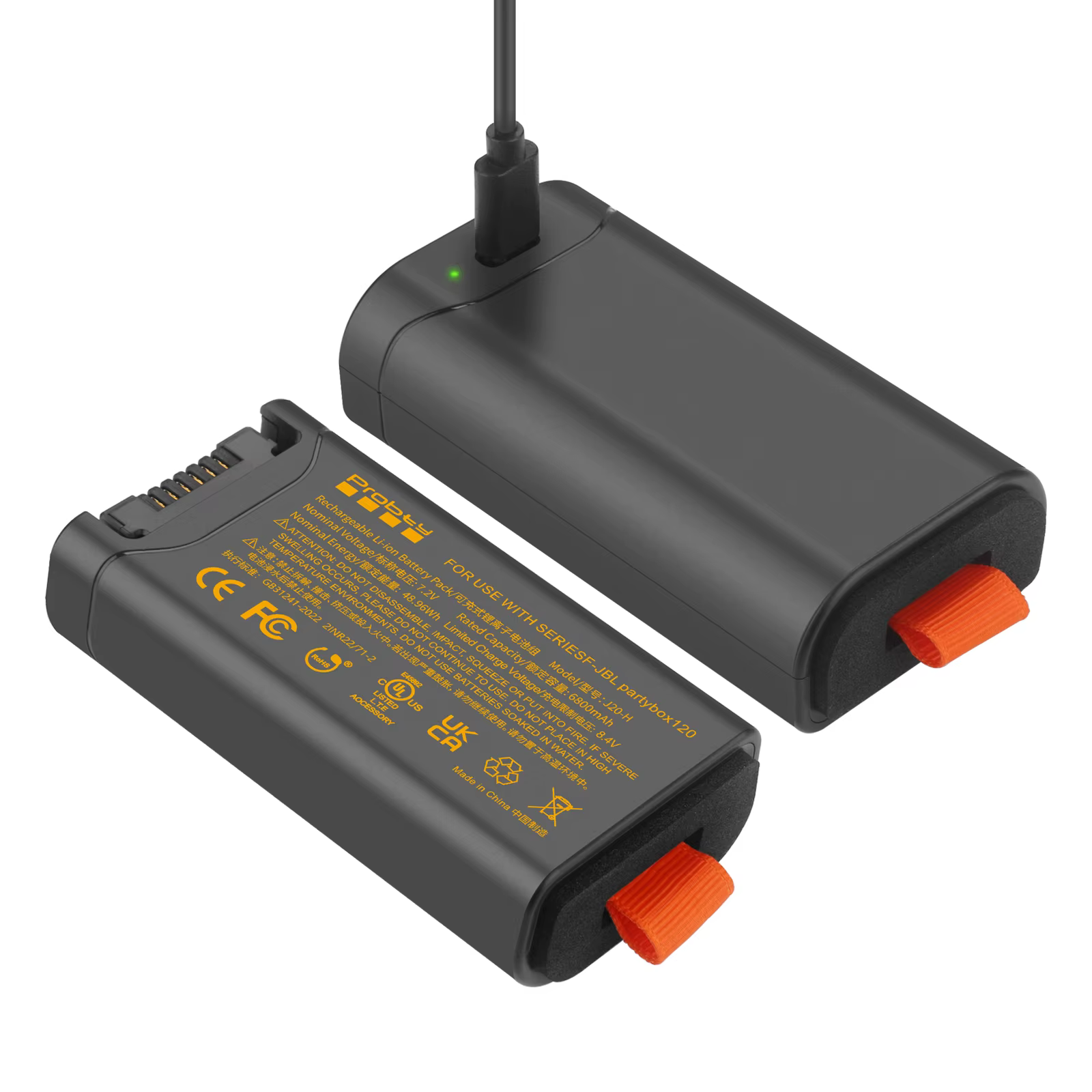 Batterie de remplacement 6800mAh pour batterie JBL 200, Compatible avec le haut-parleur Portable JBL