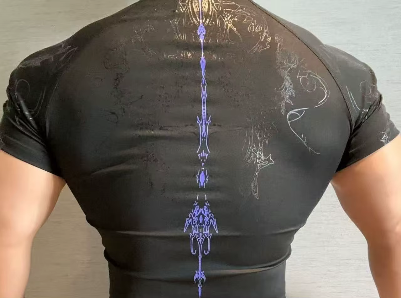 Vêtements de Fitness à Compression musculaire pour hommes, T-shirt d'entraînement amincissant à manc