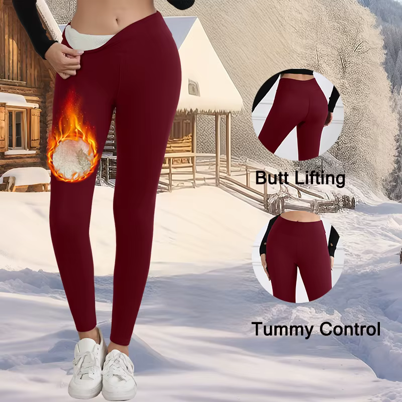 Leggings chauds en polaire pour femmes, collants épais en velours, taille haute, élastiques, Slim, c