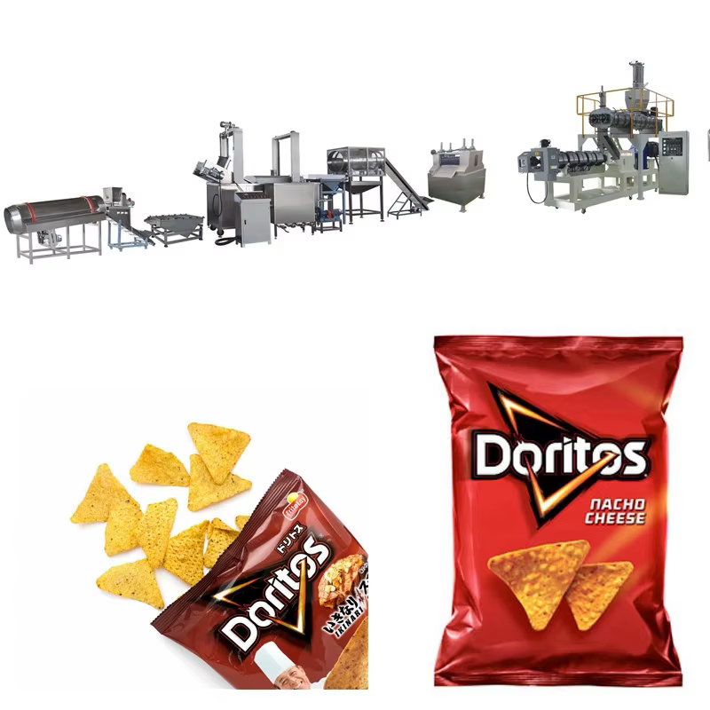 Ligne de traitement automatique de copeaux de Tortilla frites de qualité, ligne de production de cop