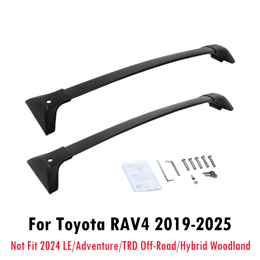 Barres transversales de galerie de toit pour Toyota RAV4 2019 – 2025 (ne convient pas à 2024 LE/Adve