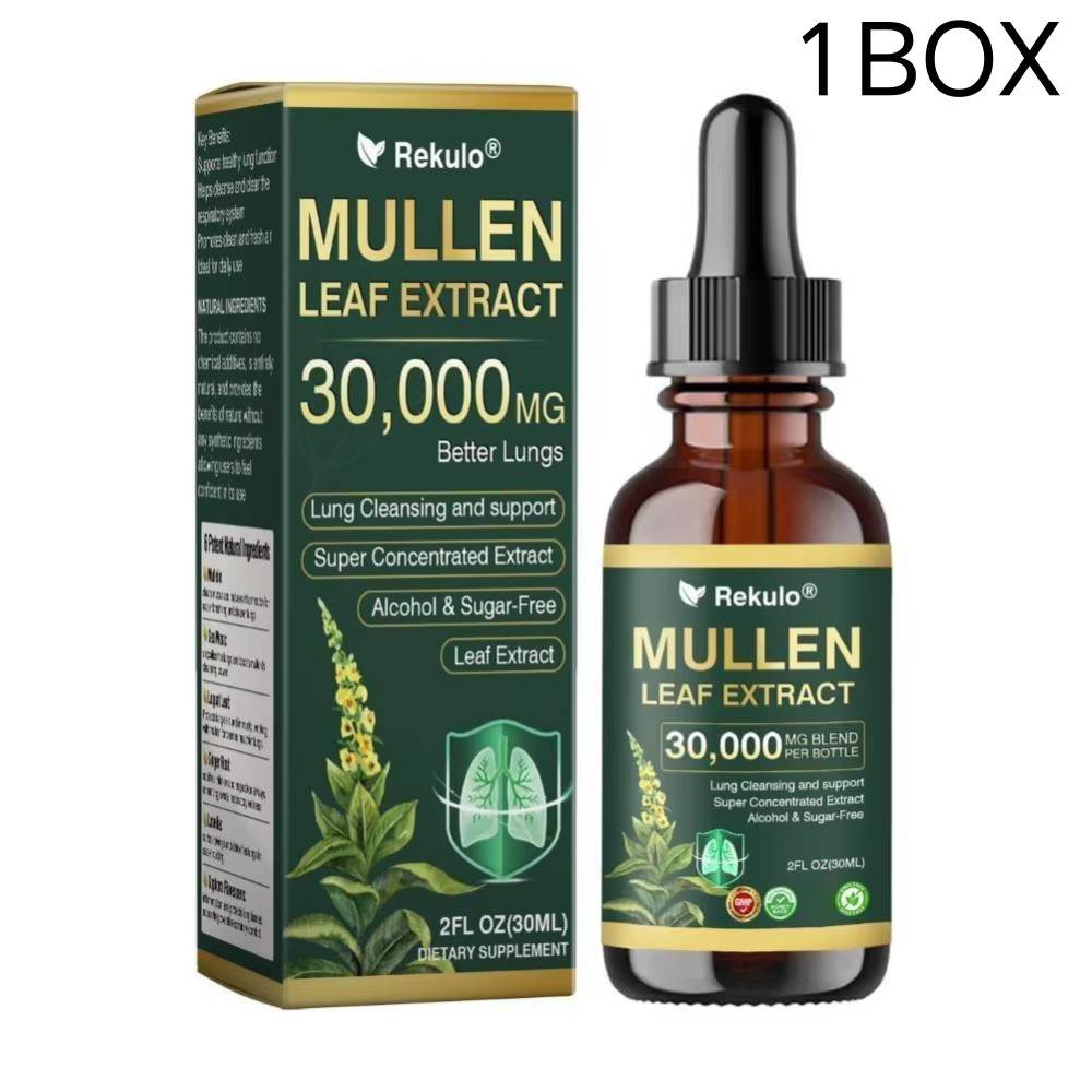 Extrait de feuille de molène 30000 mg – Gouttes Nettoyantes Pulmonaires – Absorption Rapide Naturell