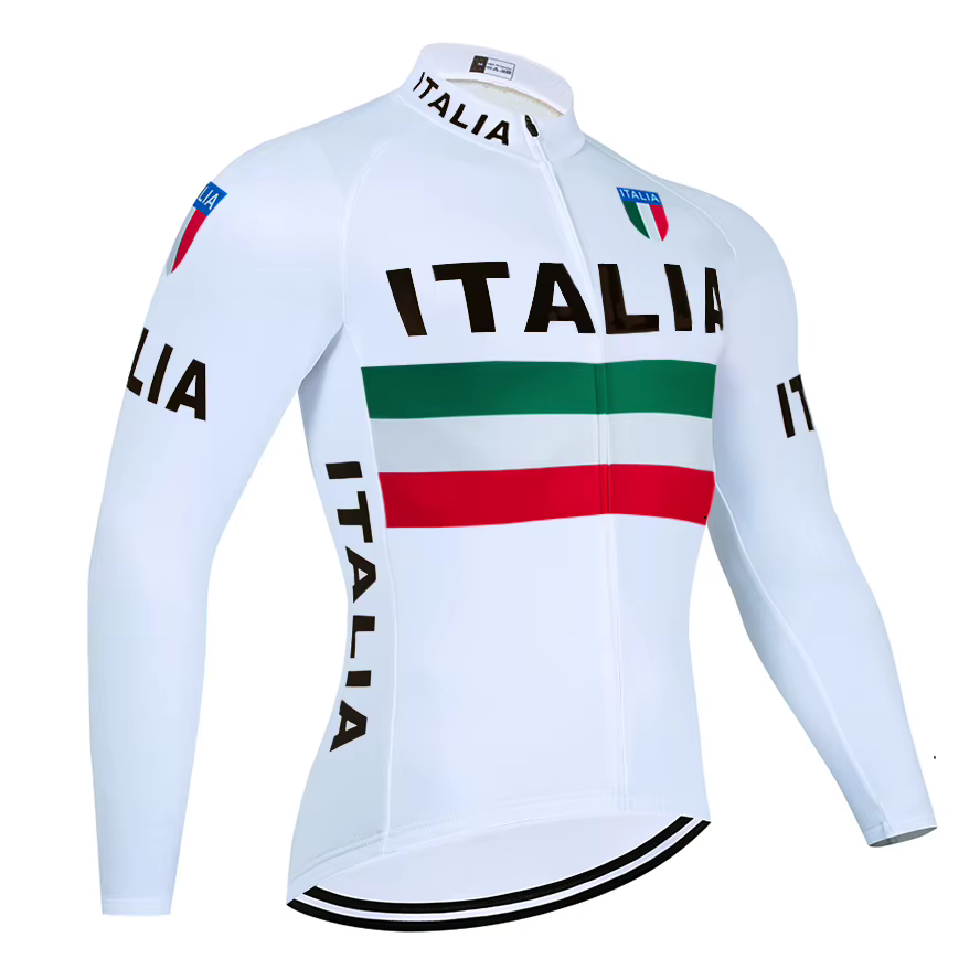 Nouveau ITALIA hiver cyclisme veste hommes femmes 20d blanc vélo de route Maillot pantalon costume R