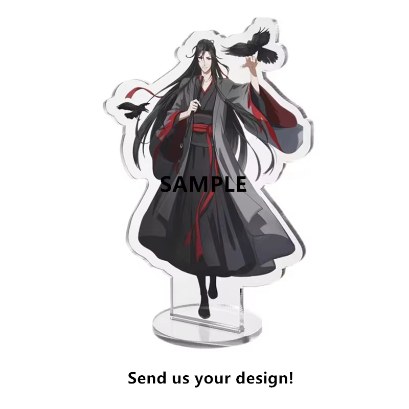 Support debout en acrylique transparent personnalisé, décoration de bureau personnalisée, anime HD b