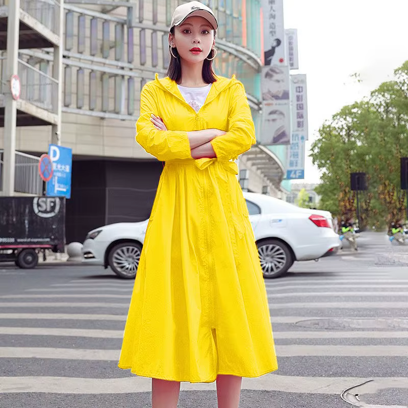 Coupe-vent mi-long ultra fin pour femme, vêtements de protection solaire, manteau tendance coréen, a