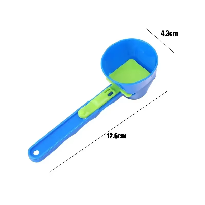 Cuillère coulissante créative pour poudre de protéines, cuillères à entonnoir portables pour poudre