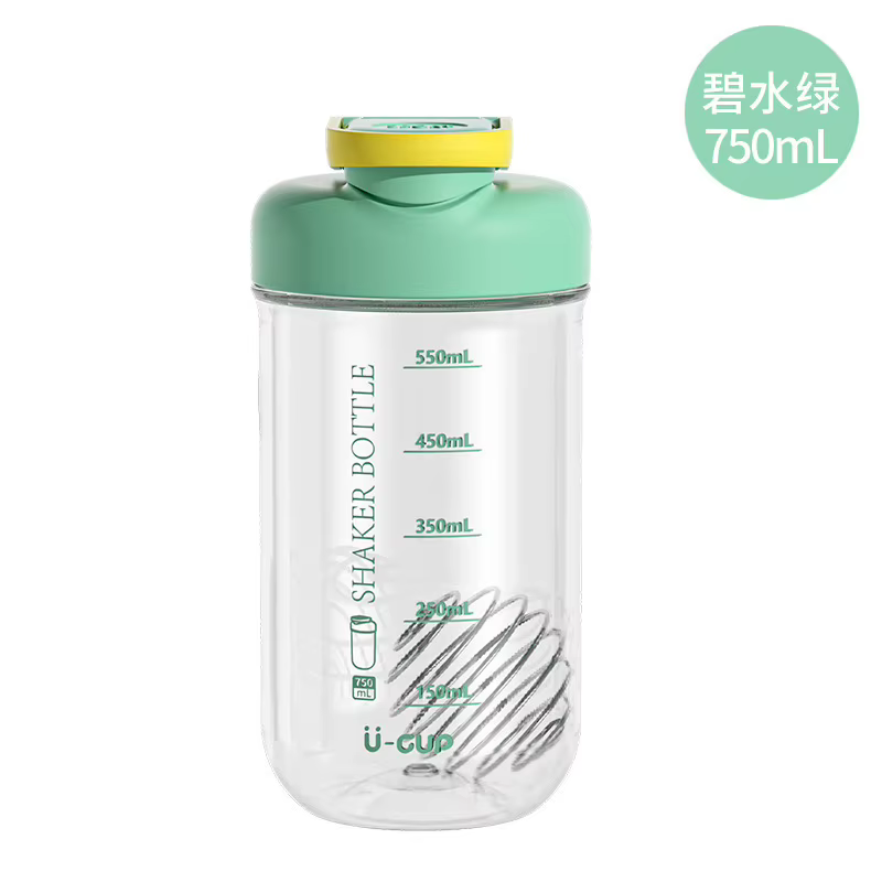 Bouteille d'eau en plastique Tritan de 500 ml grande capacité pour shake protéiné, tasse portable po