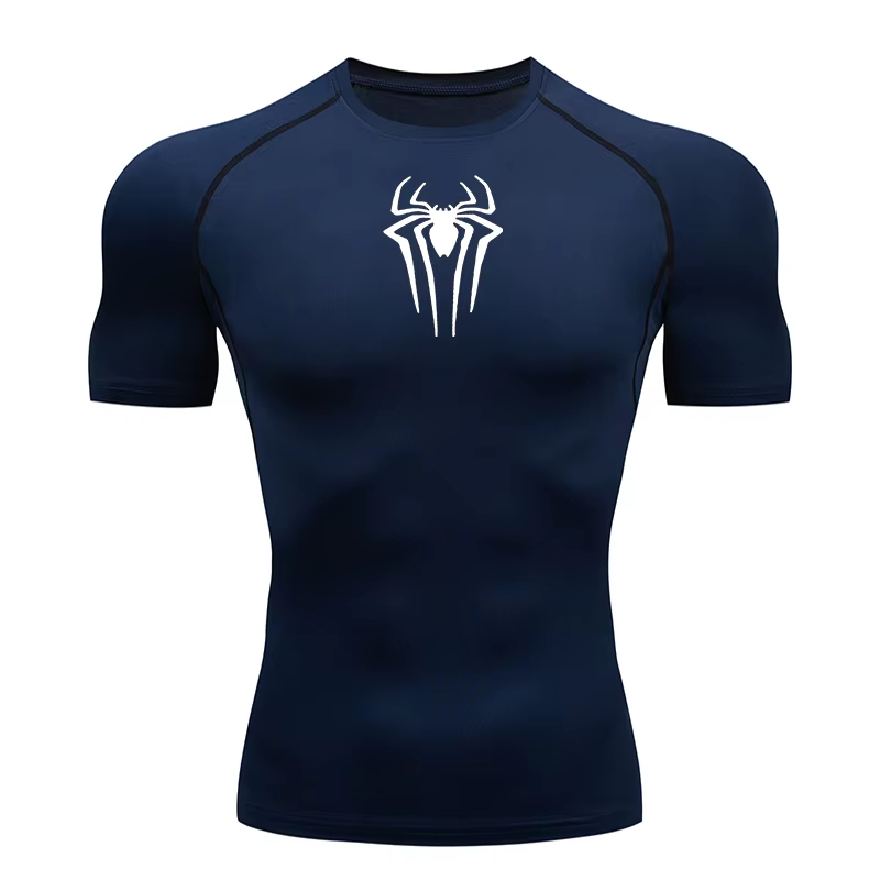 2025 Compression t-shirt hommes à manches courtes Sport t-shirts Fitness course vêtements de Sport h