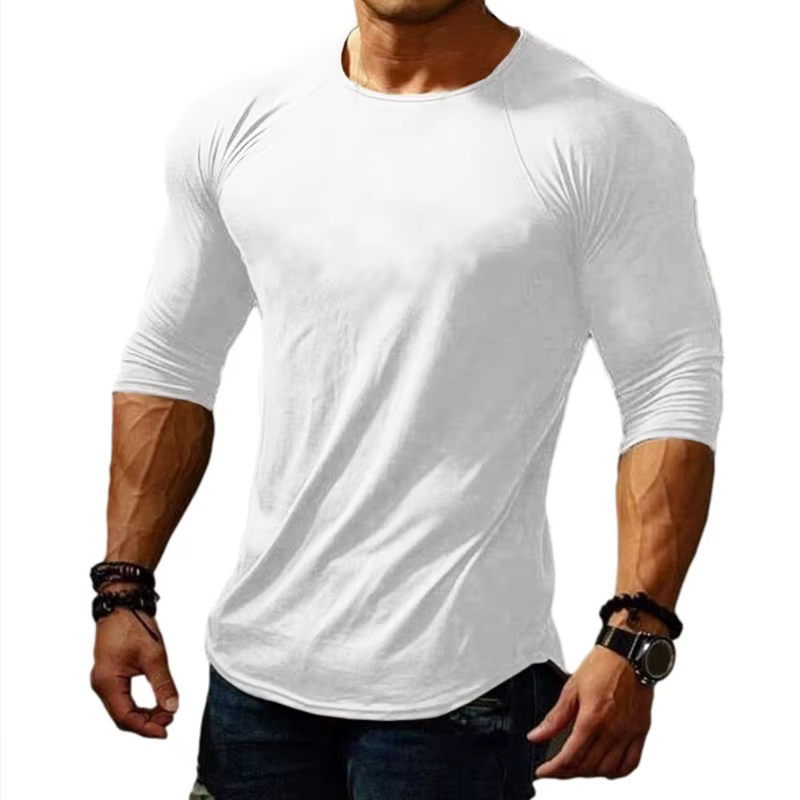 T-shirt de course à compression pour homme, coupe sèche, fitness, gym, rashguard, football, entraîne