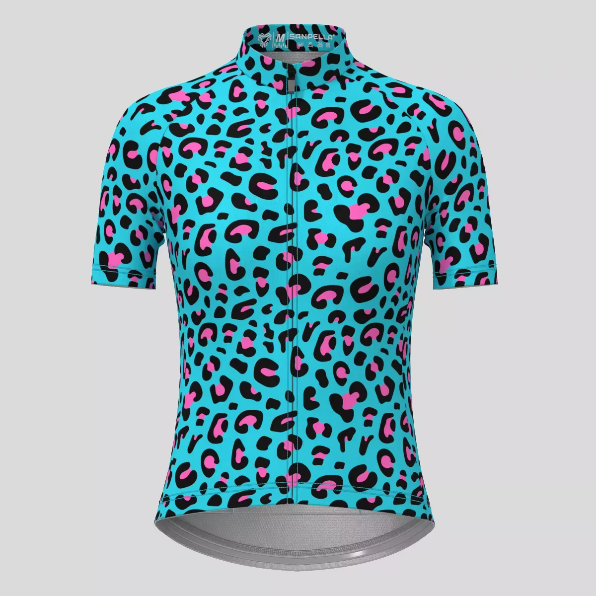 Ensemble de maillot de cyclisme imprimé léopard nickel é pour femme, manches courtes, respirant, vêt
