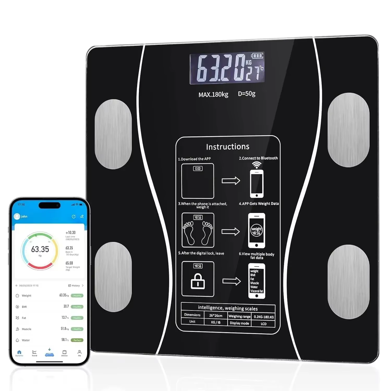 Balance de graisse corporelle balance de graisse domestique intelligente et précise balance spéciale