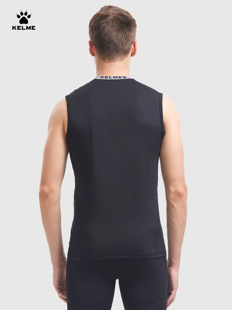 Kelme T-shirt de fitness sans manches pour hommes, vêtements d'été à haute élasticité, respirants, v