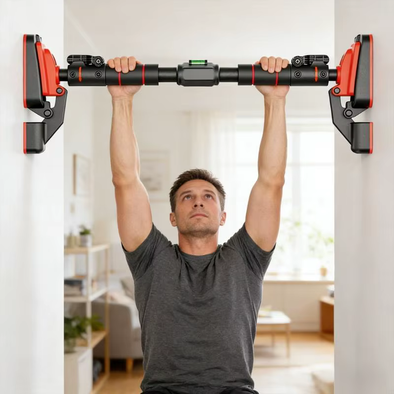 Support barre traction en acier à haute résistance, pour entraînement physique sécurisé à domicile u