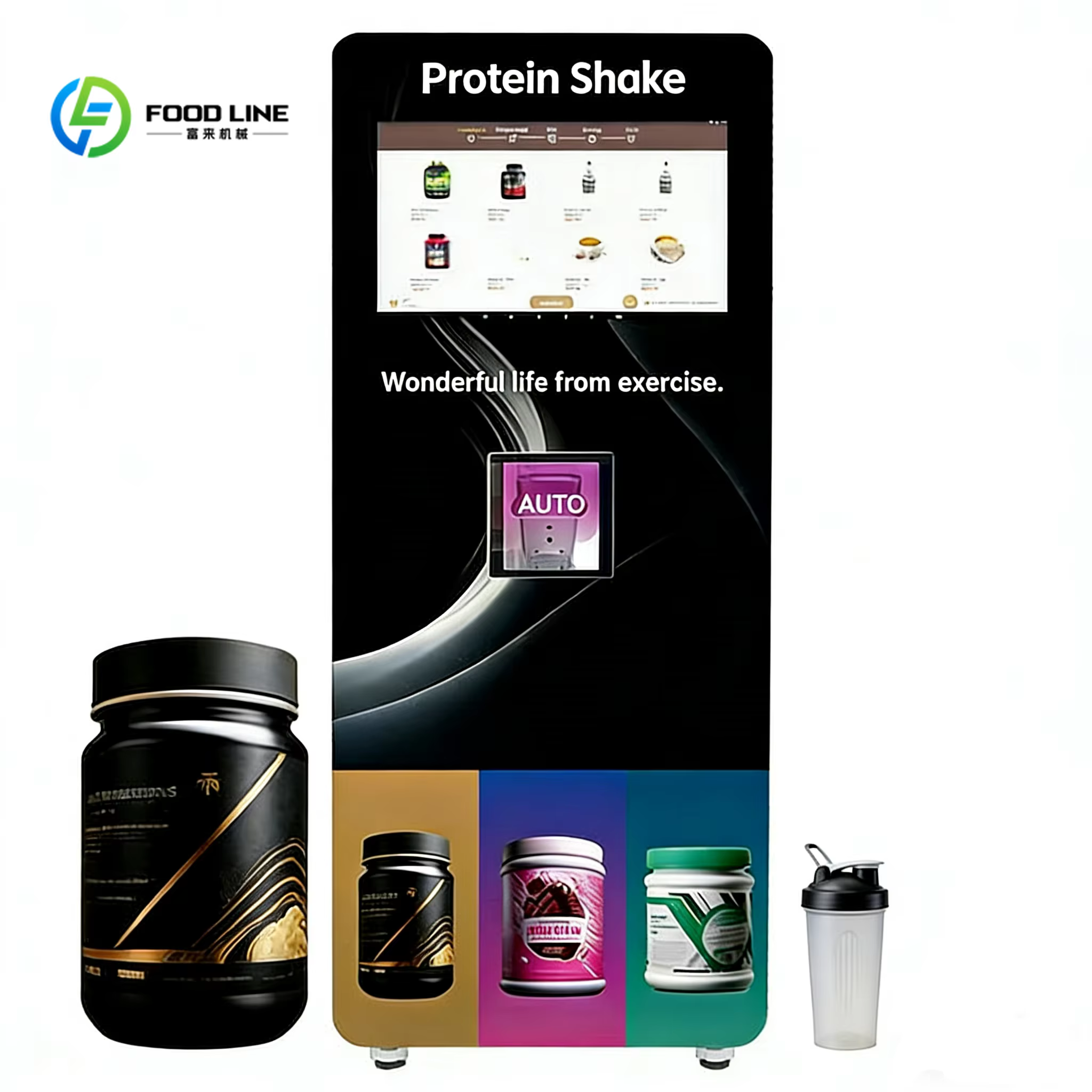 Distributeur automatique de protéines en poudre pour salle de sport, vente directe d'usine, personna