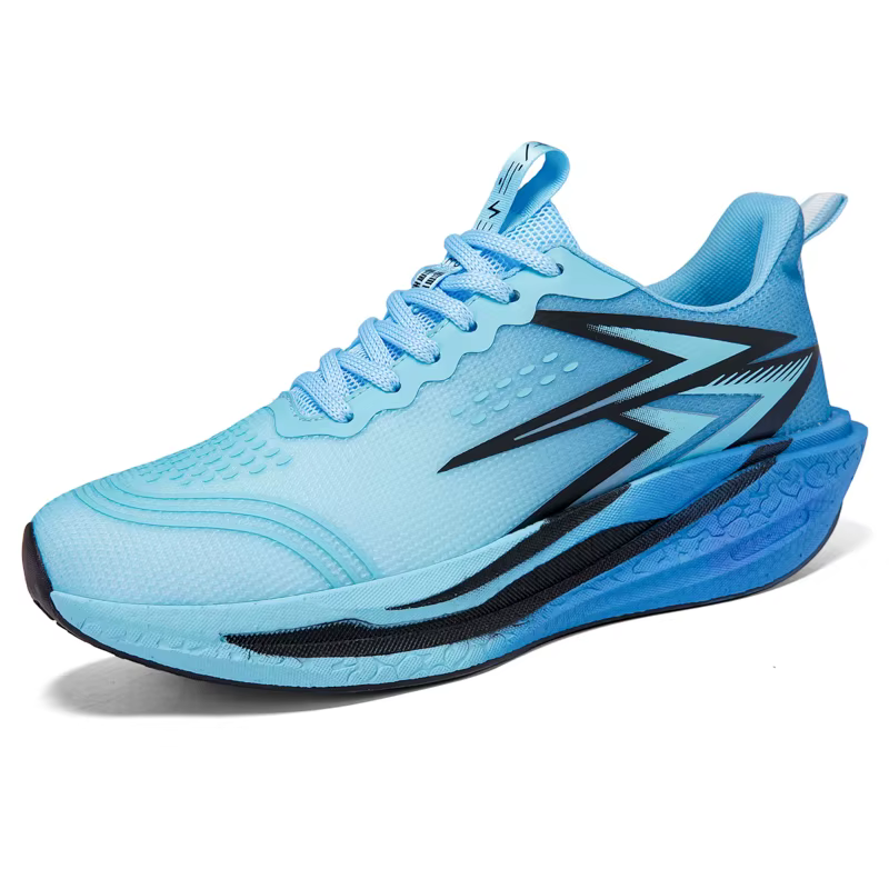 Chaussures de course spécialisées pour marathon, baskets respirantes et légères avec plaque en carbo