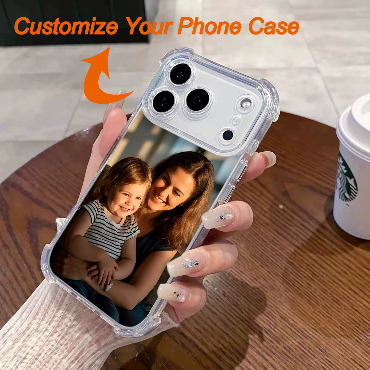 Coque antichoc personnalisée avec photo pour iPhone 17 16 16e 15 14 13 12 11 Pro Max Mini SE 2020 20