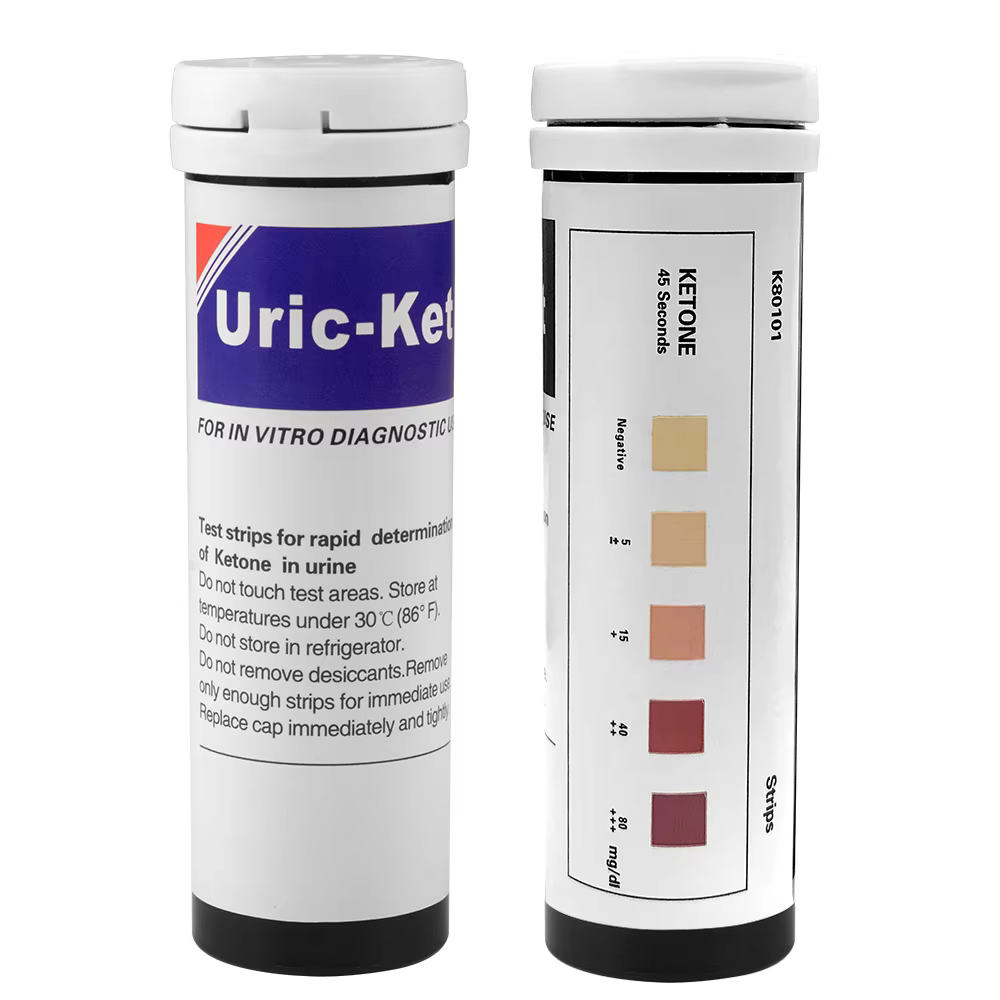 Bandes de cétone Test cétone (100 ct) pour les tests d'urine cétone. Bandelettes de test de cétose p