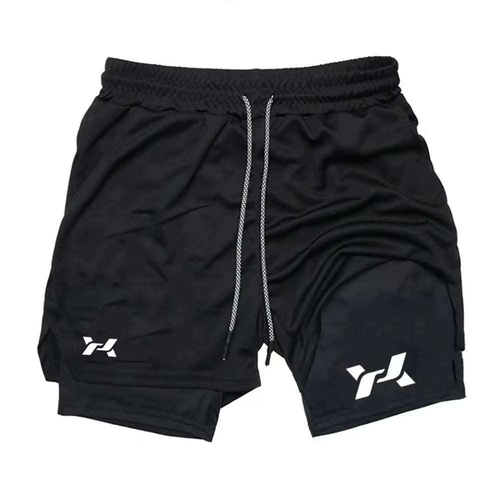 Shorts de course pour hommes 2 en 1, shorts de sport à double couche, vêtements de sport, short de f