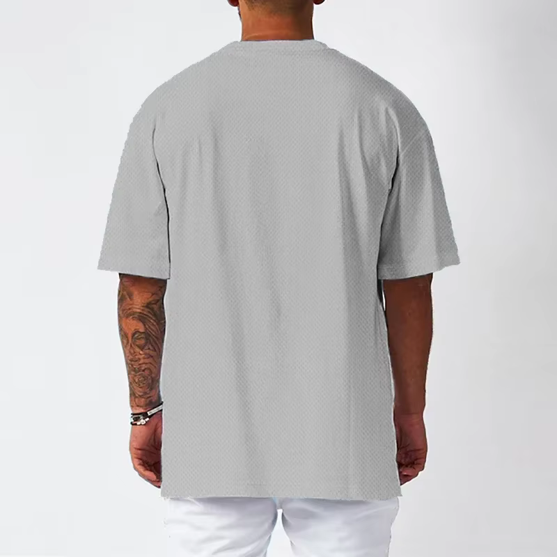 T-Shirt de Sport de course pour hommes, ample, surdimensionné, vêtements d'entraînement, de musculat