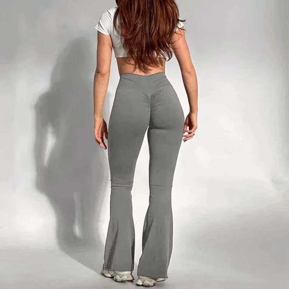 Taille haute entraînement Yoga Leggings Fitness bout à bout Scrunch fesses sport pantalons de gymnas