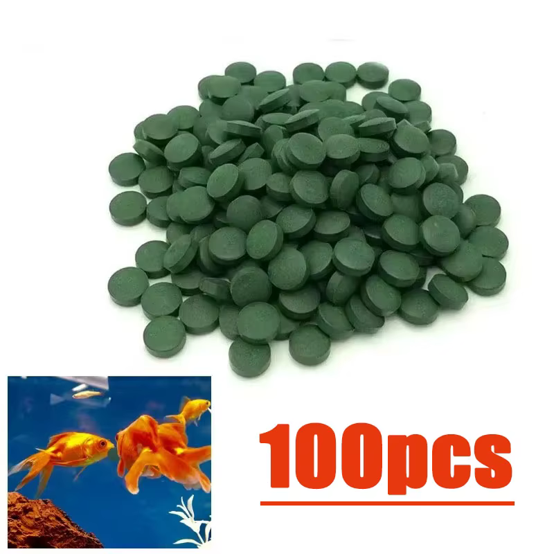 100-3000pc comprimés de spiruline de haute pureté spirale algues enrichissement préféré des animaux 