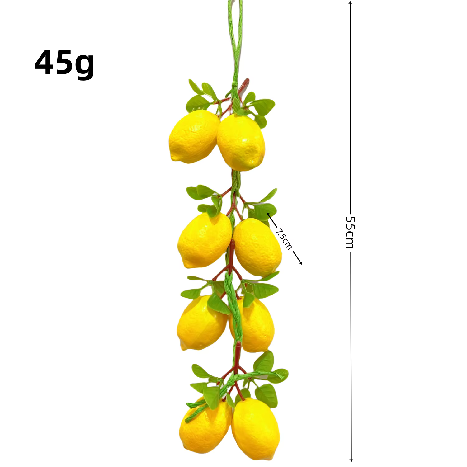 Brochettes de citrons artificiels, modèles de fruits simulés réalistes, pour les vitrines de maison,