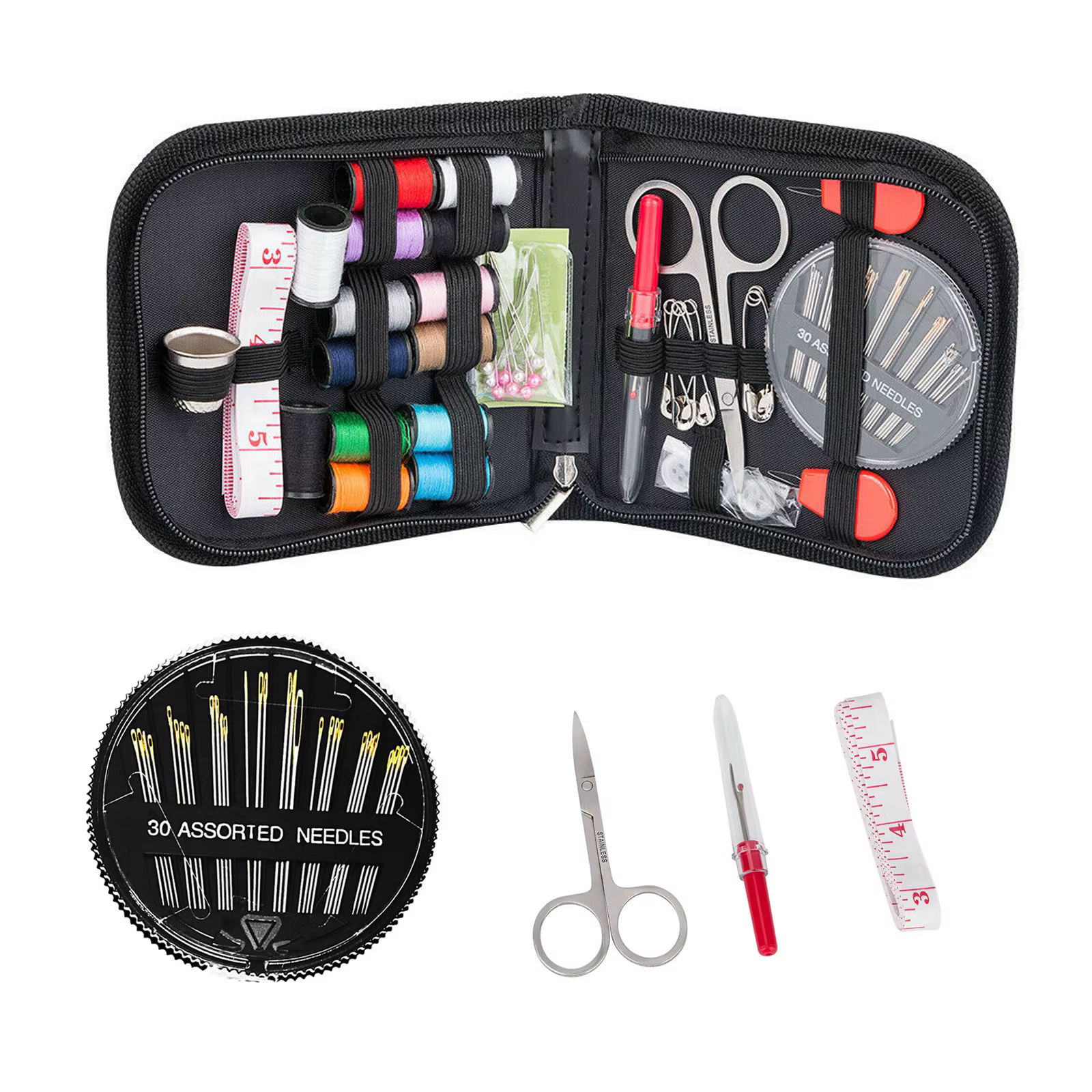 Le kit de couture contient 68 accessoires et est un ensemble de couture de voyage portable adapté au