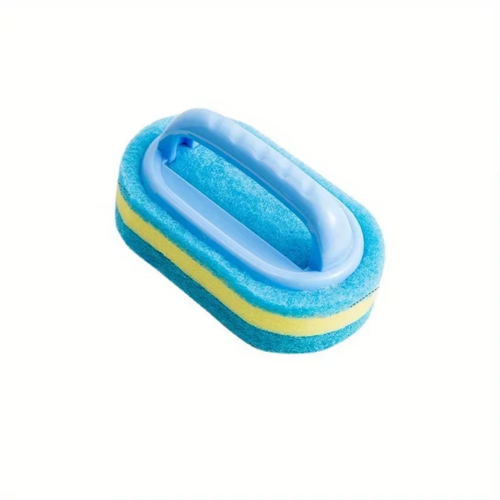 Éponge de nettoyage multifonctionnelle avec poignée pour cuisine, salle de bain, carrelage, verre, b