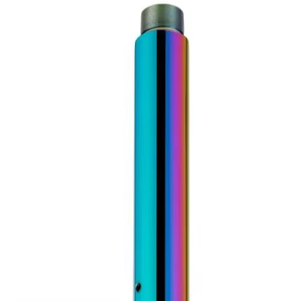 Tube d'extension de 250 mm pour barre de pole dance, diamètre de préhension 45 mm, chrome arc-en-cie