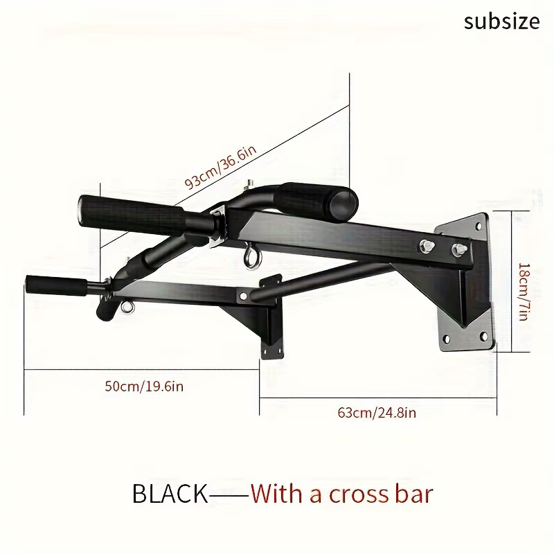 Barre de traction murale pour salle de sport à domicile avec structure triangulaire stable, équipeme
