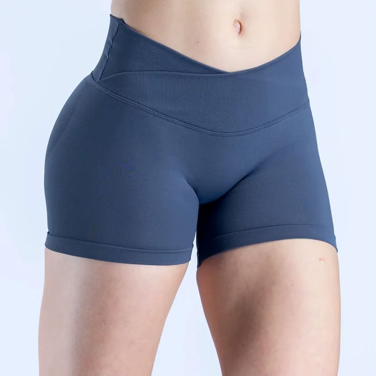 Short de sport WAREBALL pour femme, sans couture, avec taille croisée, pour fitness, entraînement, c