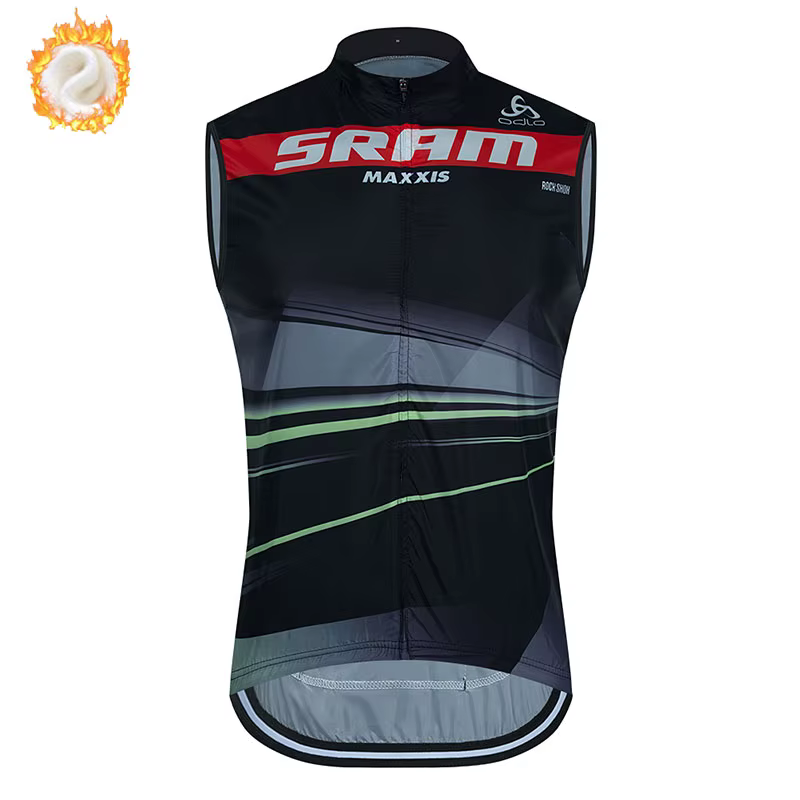 Gilet de cyclisme en polaire thermique d'hiver 2025, nouveau gilet de cyclisme sans manches pour hom