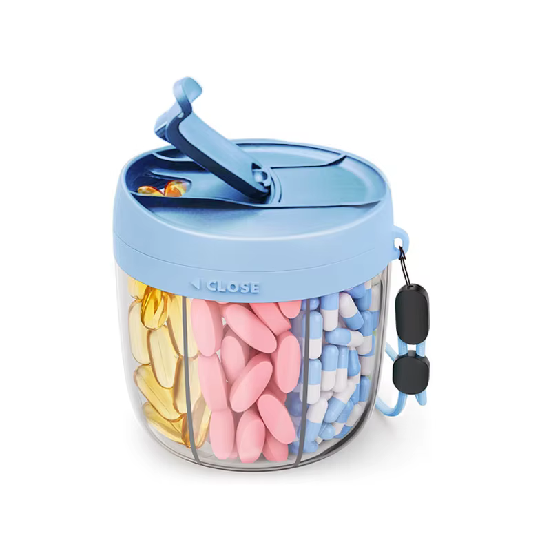 Boîte de rangement Portable pour suppléments de vitamines à 7 compartiments, organisateur de capsule