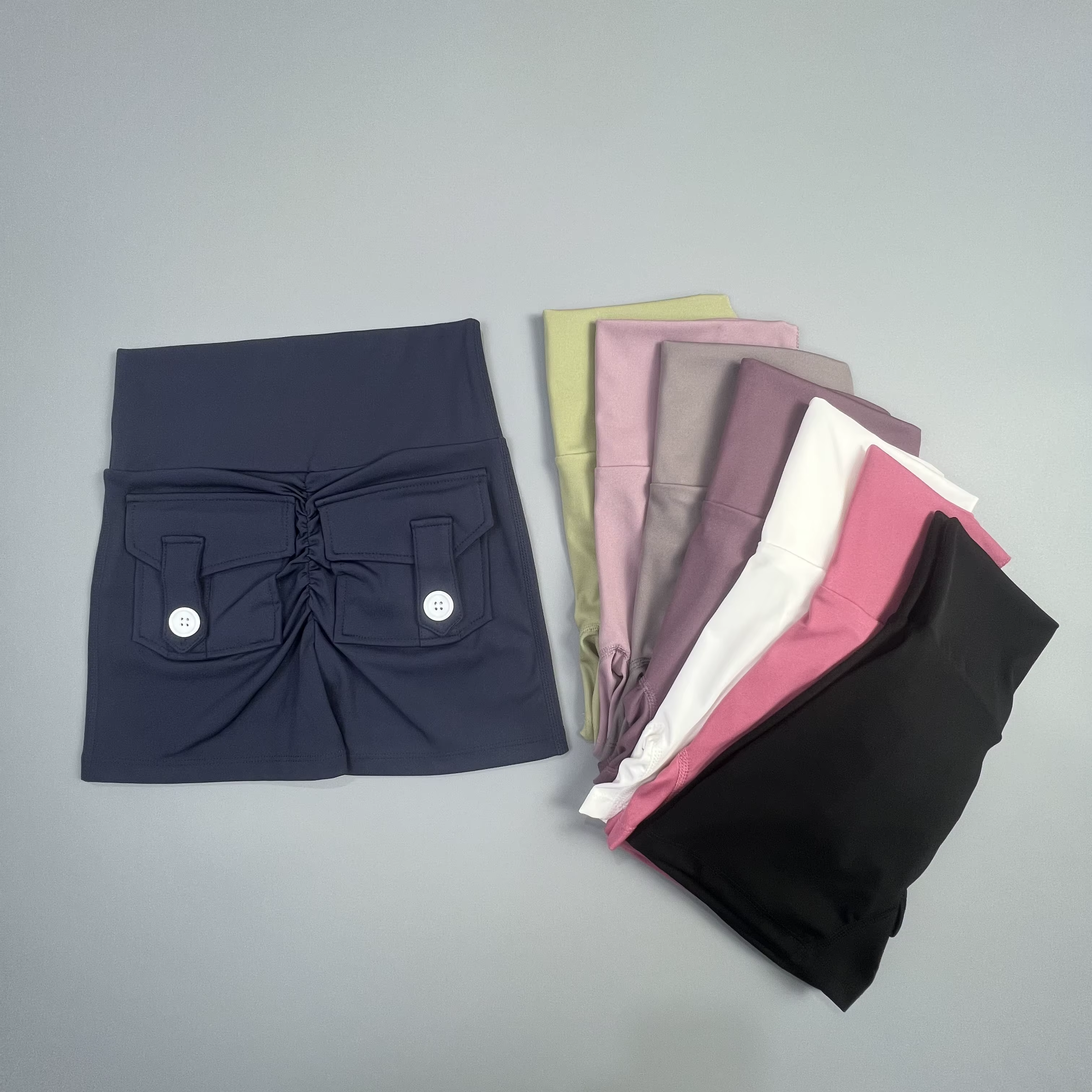 Short de Fitness pour femmes, pantalon trois-quarts d'exercice, Cargo, poche sèche, Yoga, levage ser