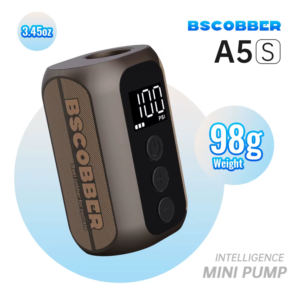 BSCOBBER Pompe à Air Électrique Portable 4-en-1 pour Pneus de Vélo, Outil de Cyclisme, Accessoires d