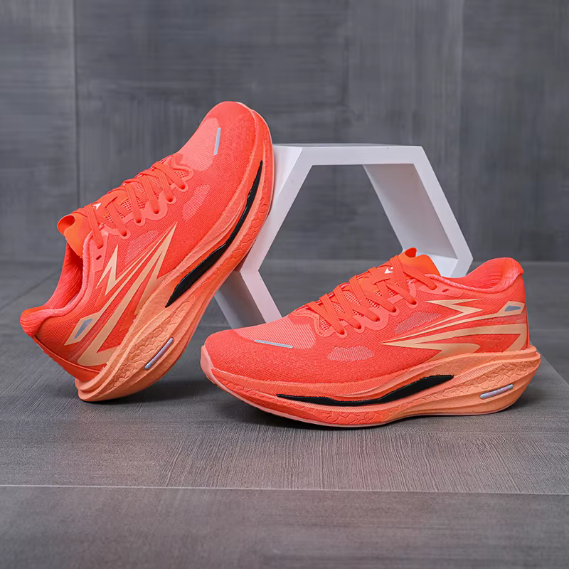 Chaussures de course pour hommes avec plaque en carbone, spécialité marathon, respirantes, légères,