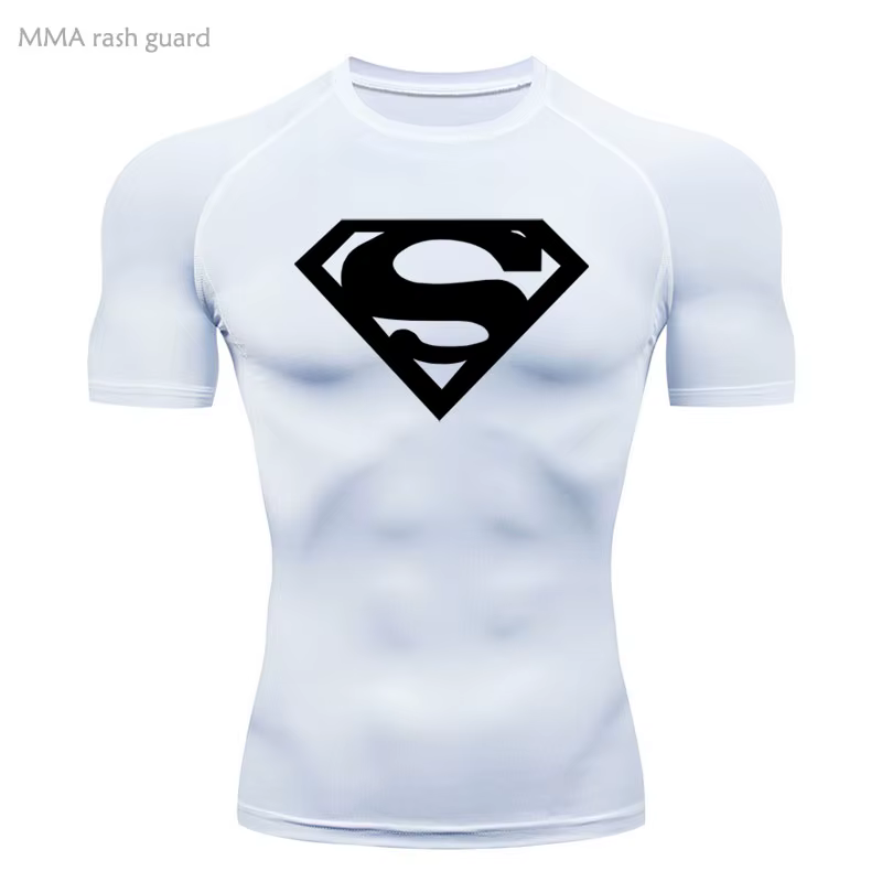 Vêtements de fitness pour hommes, chemise de sport ajustée, T-shirt pour hommes, chemise de fitness
